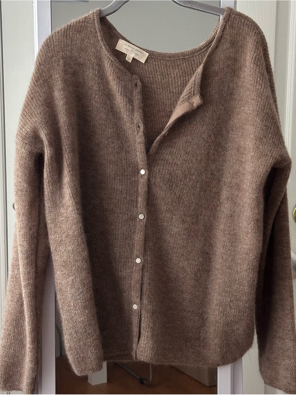 Sezane Brown Knit Cardigan